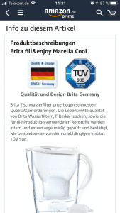 A+ Content auf dem Smartphone in der Amazon-App