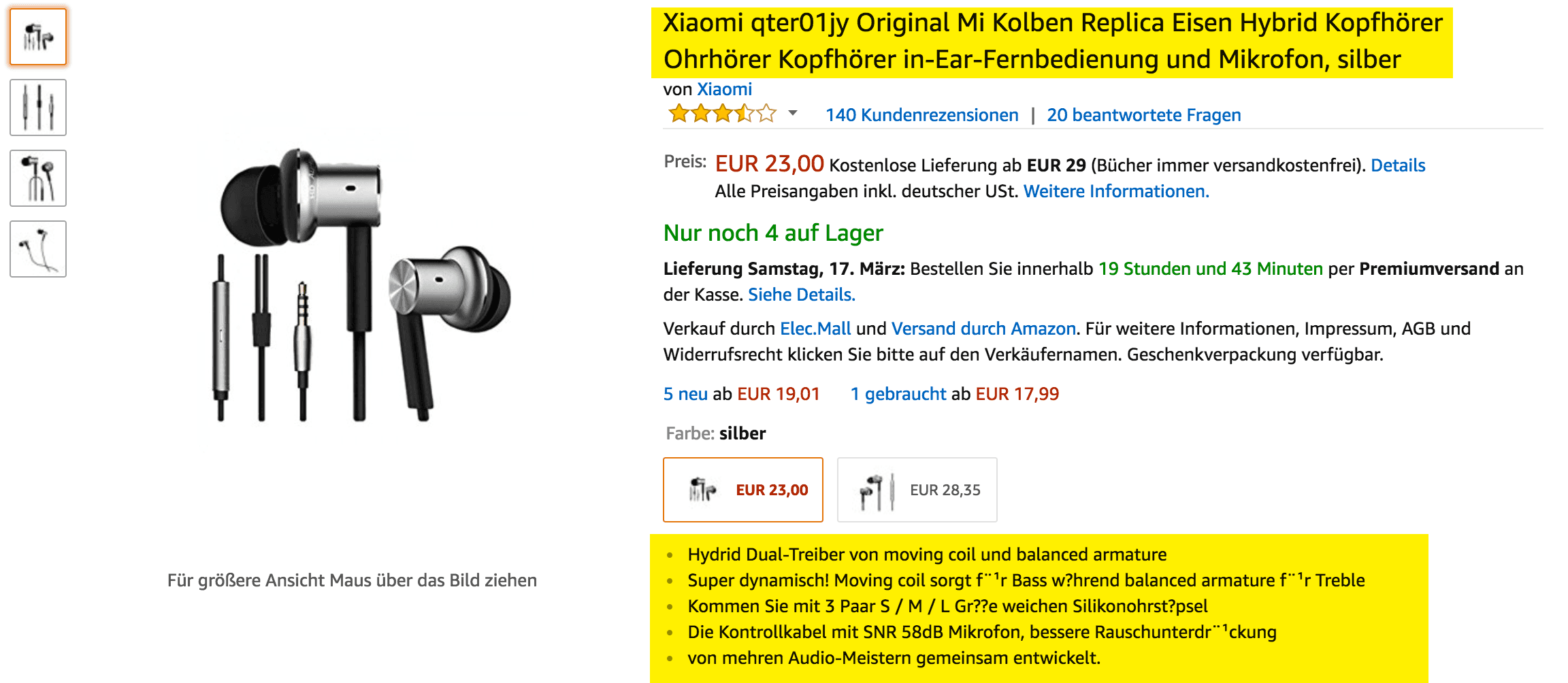 XIAOMI Quelle: https://www.amazon.de/B019FBWOSA/