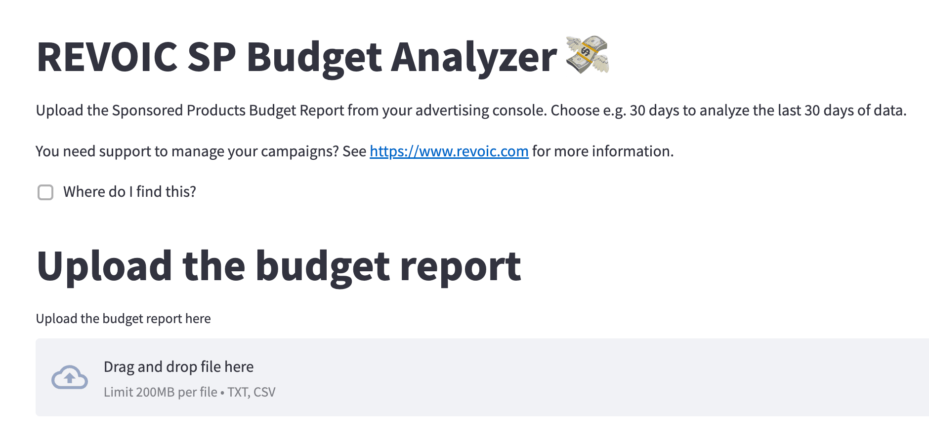 Advertising Budget Analyzer