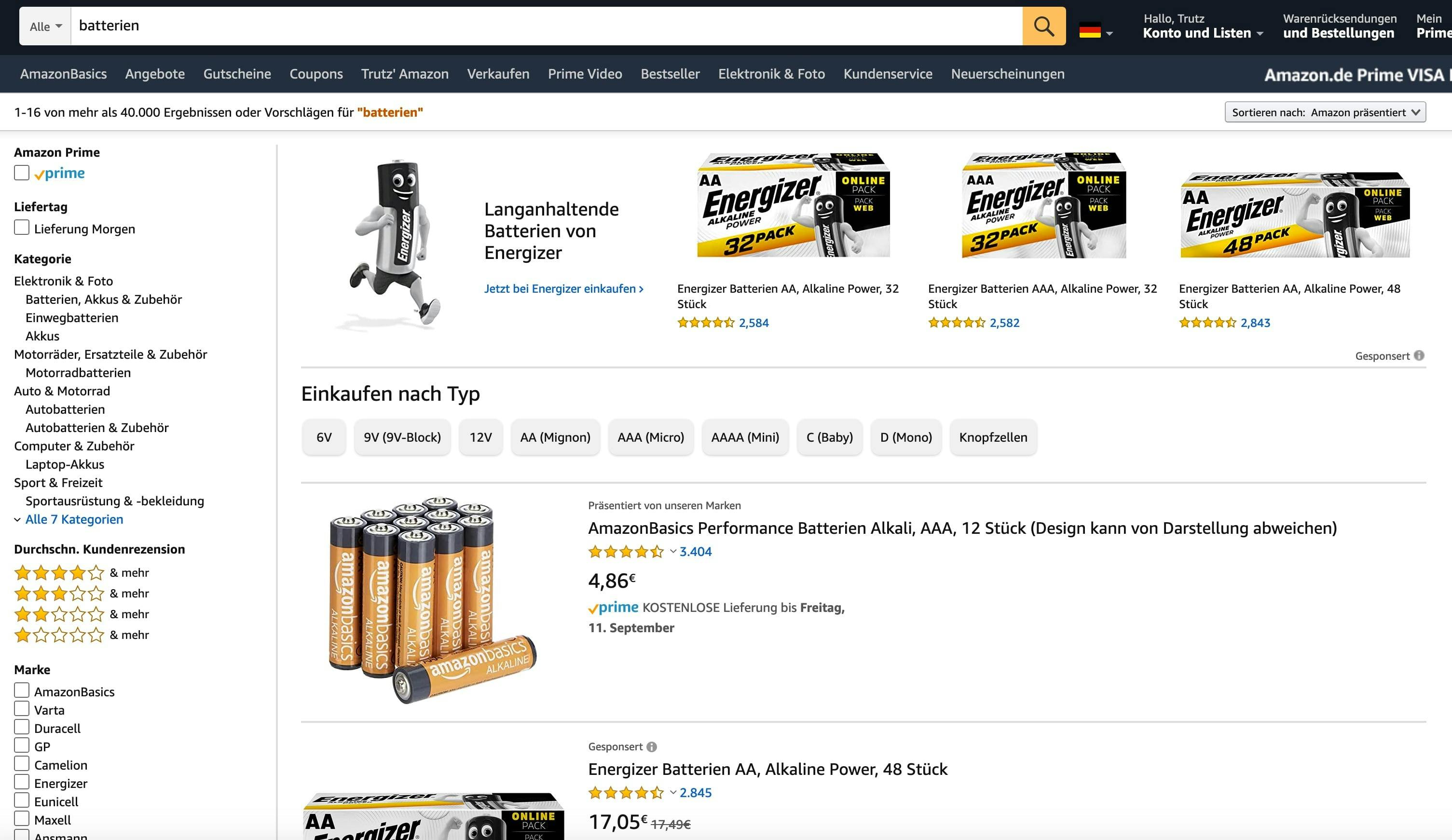Amazon Basics Präsentiert von unseren Marken