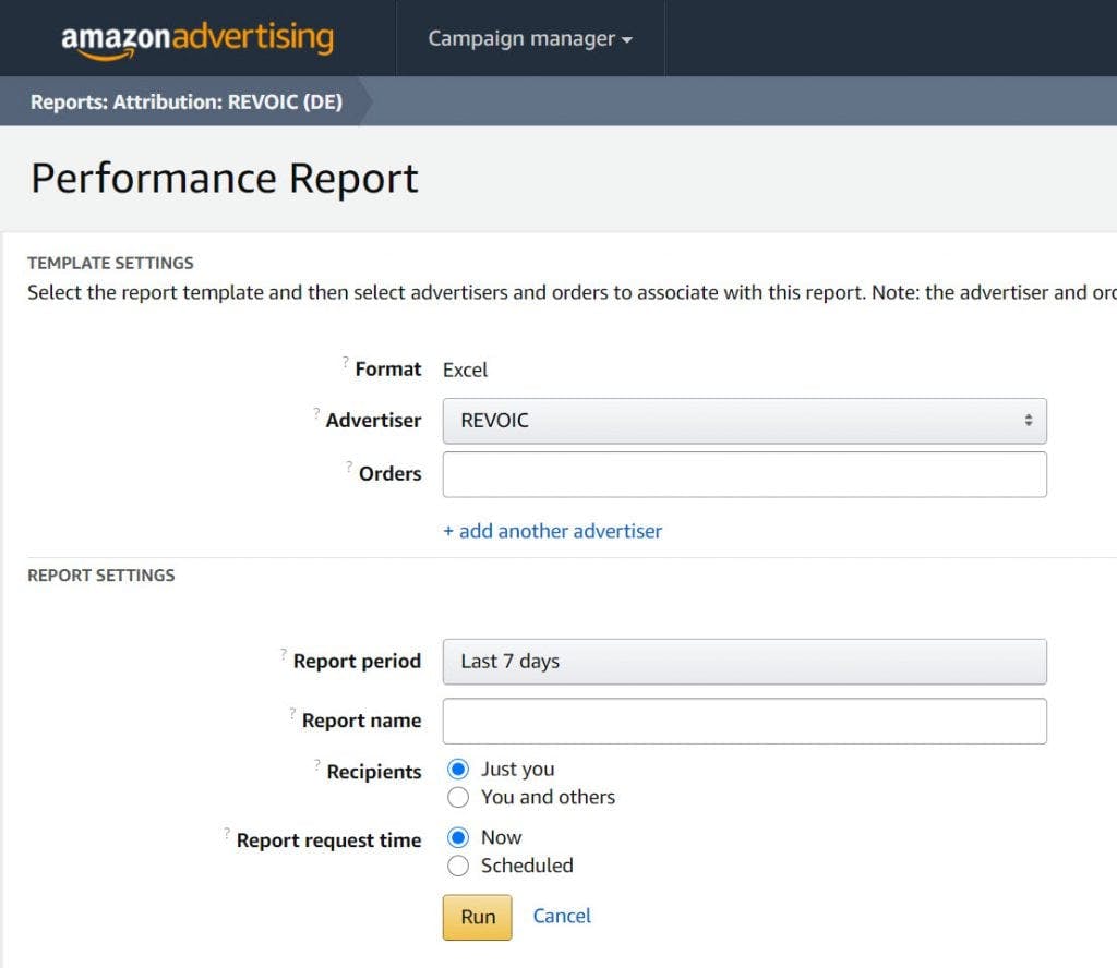 Amazon Attribution Reporting