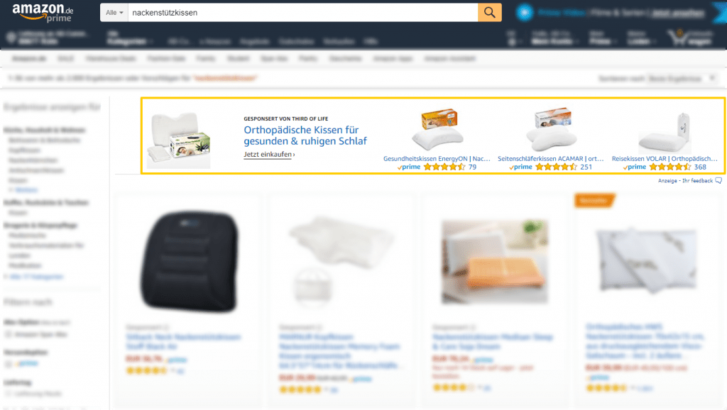 Headline Search Ad auf Amazon